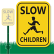 Slow Children Sign for Lawn