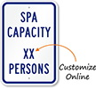 Spa Capacity Custom Sign