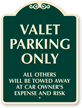 Valet Parking Only SignatureSign™