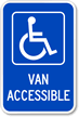 Van Accessible Handicapped Sign