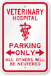 Novelty Parking Sign (with Bi-Directional Arrow)