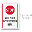 Custom Stop Instructions Sidewalk Sign