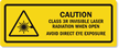CLASS 3R LASER RADIATION AVOID EXPOSURE LABEL