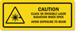 CLASS 3R LASER RADIATION AVOID EXPOSURE LABEL