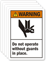 Warning: Do Not Operate Without Guards Label