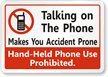 Cell Phone Prohibited Label