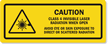 CLASS 4 LASER RADIATION AVOID EXPOSURE LABEL