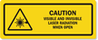 VISIBLE INVISIBLE LASER RADIATION WHEN OPEN LABEL