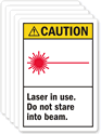 Caution Laser Stare Into Beam Label