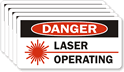 Danger Laser Operating Label
