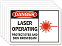 Danger Laser Operating Eyes Beam Label