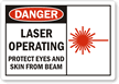 Danger Laser Operating Eyes Beam Label
