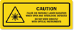 CLASS 1M INVISIBLE LASER RADIATION LABEL