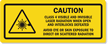 CLASS 4 VISIBLE, INVISIBLE LASER RADIATION LABEL