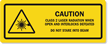 CLASS 2 LASER RADIATION DON'T STARE LABEL