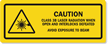 INVISIBLE LASER RADIATION AVOID EXPOSURE Label