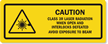 CLASS 3R LASER RADIATION AVOID EXPOSURE LABEL