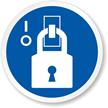 Lock-Out In De-Energized State Symbol Label
