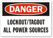 Handy lockout Label give warning just when needed.
