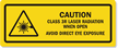 CLASS 3R LASER RADIATION AVOID EXPOSURE LABEL