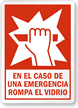 Spanish In Case Of Emergency Label