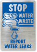 Stop Water Waste Label