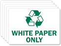White Paper Only Label