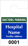 Plastic ToughTags™ for Doctors Parking Permits
