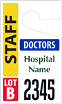 Plastic ToughTags™ for Doctors Parking Permits