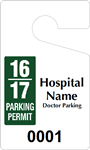 Plastic ToughTags™ for Doctors Parking Permits