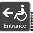 Entrance with Accessible Pictogram Right arrow Sign