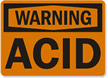 Warning Acid Sign