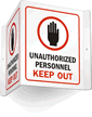 Unauthorized Personnel Keep Out (with graphic) Sign