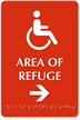 Area Of Refuge Tactile Touch Braille Sign
