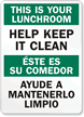 This Is Your Lunchroom Sign Bilingual