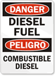 Danger Diesel Fuel Sign