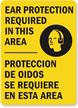 Ear Protection Required Bilingual Sign