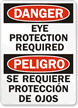 Danger Eye Protection Required Sign