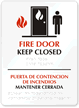 Fire Door Keep Closed (bilingual) Sign