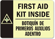 First Aid Kit Inside Sign Bilingual