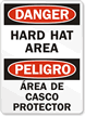 Danger Hard Hat Area Sign