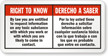 Bilingual Right To Know Sign