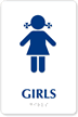 Girls Restroom Sign
