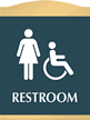 Restroom Women/ISA Handicapped Graphic and Braille Sign