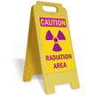 Caution, Radiation Area with Graphic Free-Standing Sign