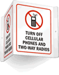 Turn Off Cellular Phones Two-Way Radios Sign