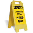 Caution Chemical Spill Keep Out Fold-Ups® Floor Sign