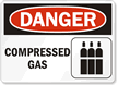 Danger Compressed Gas Sign