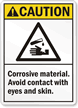 Corrosive Material Avoid Contact With Eyes-Skin Sign