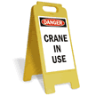 Danger Crane In Use Standing Floor Sign